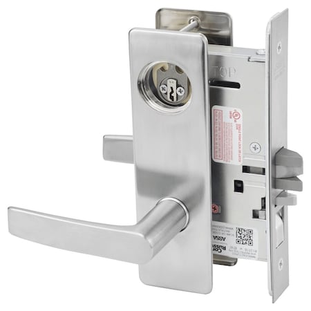 Corbin Russwin Entrance or Office Mortise Lock, AS Lever, M Escutcheon, Satin Chrome ML2051 ASM 626 LC